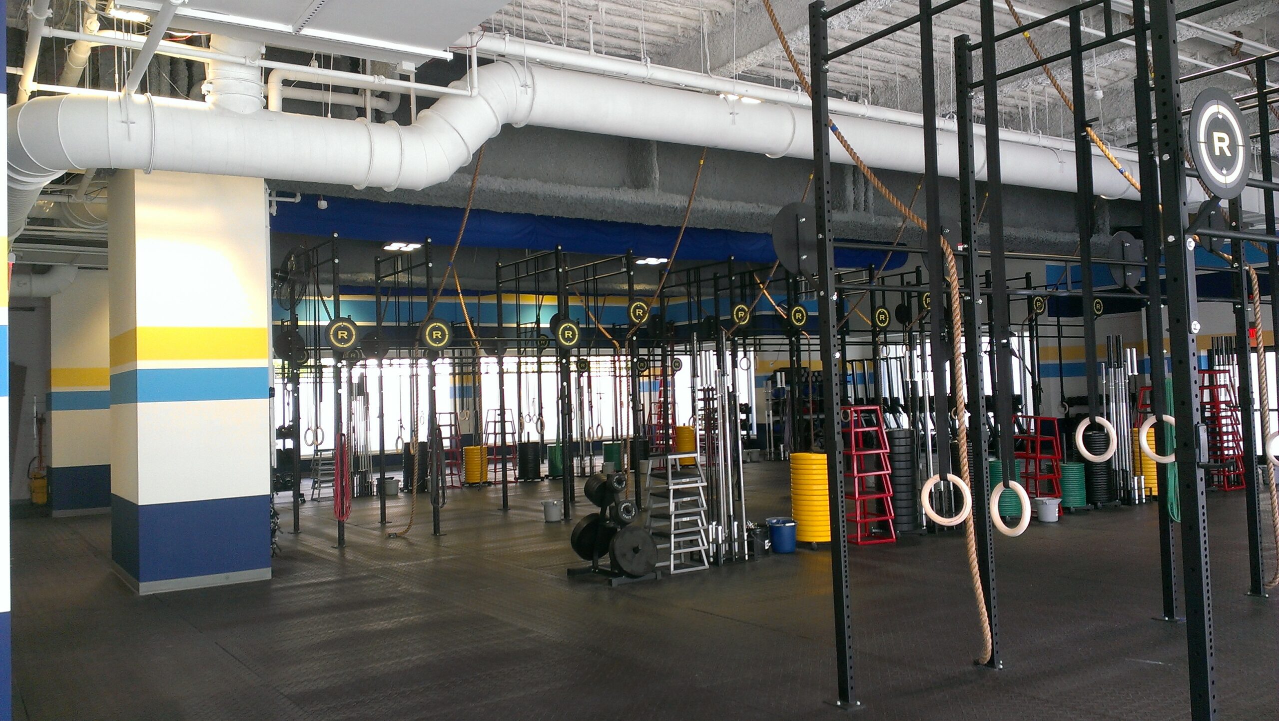 completed interior of Potomac Crossfit