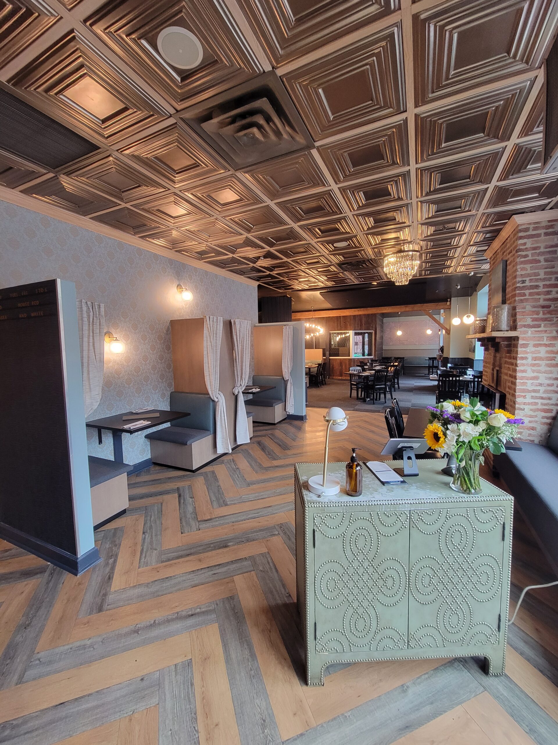 completed interior of Wine Kitchen dining area