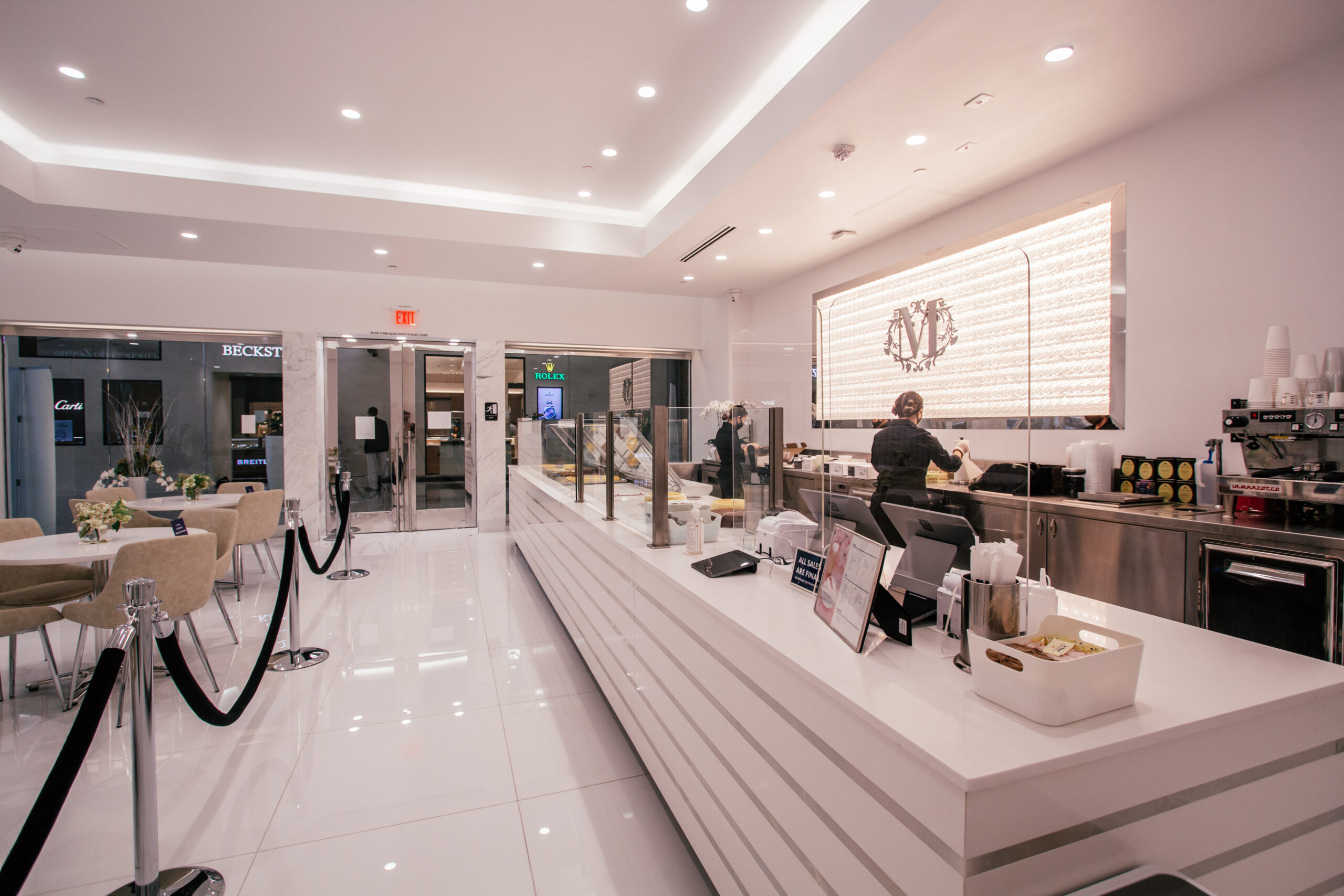 finished interior Lady M Confections